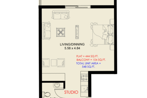 Wohnung zum Verkauf in Dubai South (Dubai World Central), Dubai, VAE 33 m2 Nr. 732830 - Foto 2