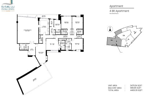Снять в аренду квартиру в Dubai Media City, Дубай, ОАЭ 4 спальни, 415.22995850м2, № 699474 - фото 2