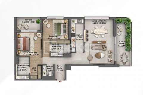 Apartment in Dubai, UAE 2 bedrooms, 135 sq.m. № 629788 - photo 17