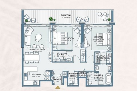 Appartamento in vendita a Al Marjan Island, Ras Al Khaimah, EAU 3 camere da letto, 162 mq. № 630086 - foto 16
