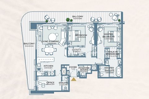 Appartamento in vendita a Al Marjan Island, Ras Al Khaimah, EAU 3 camere da letto, 162 mq. № 630086 - foto 18