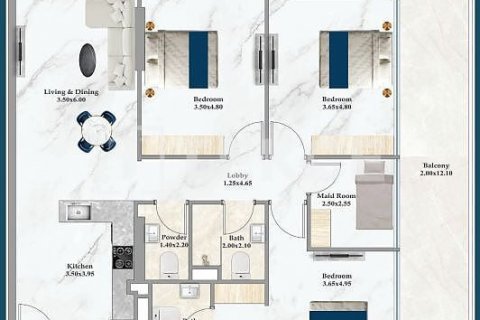 Apartment in Dubai, UAE 3 bedrooms, 48 sq.m. № 630083 - photo 16