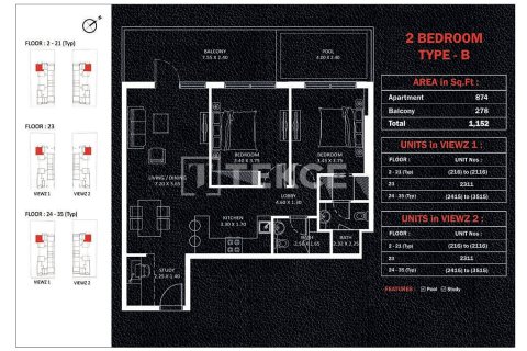 Jumeirah Lake Towers, Dubai, UAE의 판매용 아파트 침실 1개, 74제곱미터 번호 685807 - 사진 19