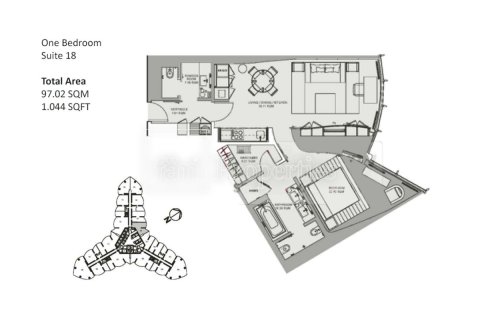 Διαμέρισμα σε Downtown Dubai (Downtown Burj Dubai), ΗΑΕ 1 υπνοδωμάτιο, 97 τ.μ. Αρ. 740844 - φωτογραφία 19