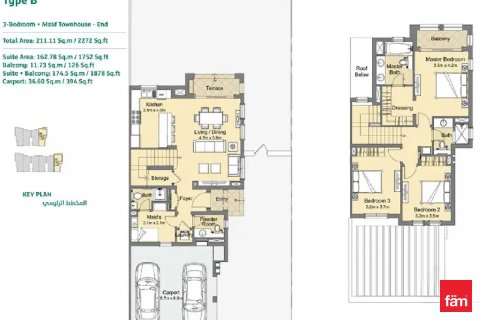 Townhouse sa Dubai, UAE 3 silid-tulugan, 262.6 sq.m. № 655869 - larawan 15