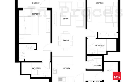 Apartemen di Ras Al Khor, Dubai, UEA 2 kamar tidur, 94.5 m2 nomor 641352 - foto 11