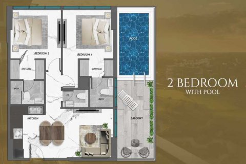Apartment in SAMANA GOLF VIEWS in Dubai Sports City, UAE 2 bedrooms, 116 sq.m. № 637069 - photo 5