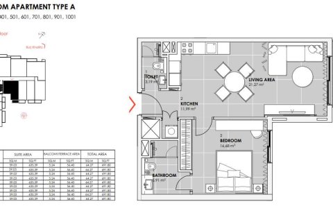 Byt v STONEHENGE RESIDENCE v Jumeirah Village Circle, Dubai, SAE 1 ložnice, 64 m² Č.: 637066 - fotografie 5