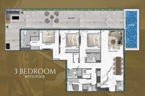 Apartment in SAMANA GOLF VIEWS in Dubai Sports City, UAE 3 bedrooms, 253 sq.m. № 637068 - photo 4