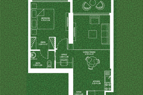 Apartman u Dubai Sports City, UAE 1 soba, 36 m2 Br. 732486 - fotografija 6