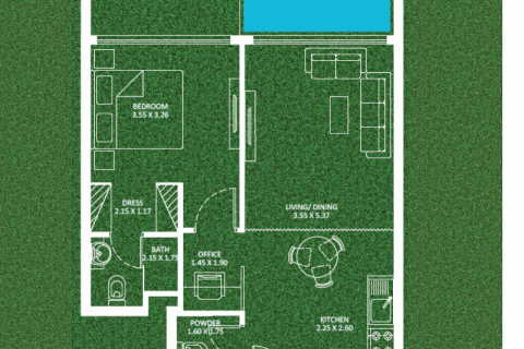Apartman u Dubai Sports City, UAE 1 soba, 36 m2 Br. 732486 - fotografija 7