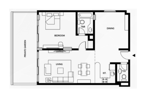 آپارتمان برای فروش در  Jumeirah Village Circle، Dubai، امارات متحده عربی  44 متر مربع ، شماره 732485 - تصویر 6