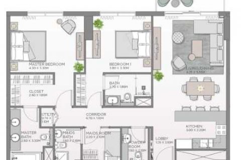 Byt v Al Wasl, Dubai, SAE 2 ložnice, 118 m² Č.: 636894 - fotografie 4