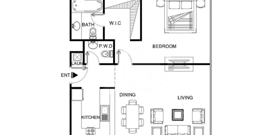 Apartmán v SOHO SQUARE na Saadiyat Island, Abu Dhabi, SAE 1 spálňa, 79.2 m2 č. 760069