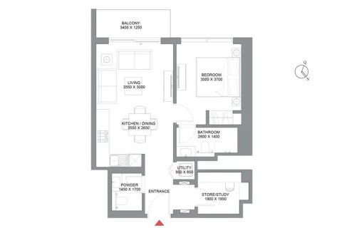 Apartemen di Dubai, UEA 1 kamar tidur, 59.5 m2 nomor 712950 - foto 10