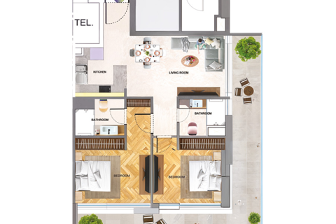 Huoneisto Dubai Land, Arabiemiraatit 1 huone, 33 m2 № 732456 - kuva 6