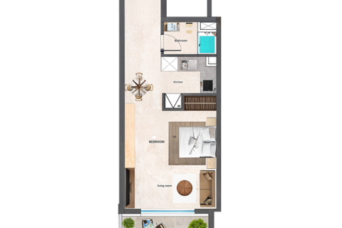 Huoneisto Dubai Land, Arabiemiraatit 1 huone, 33 m2 № 732456 - kuva 4