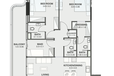 Müüa korter asukohaga Dubai Land, AÜE: 1 toaline, 40 m² Nr 732457 - pilt 4