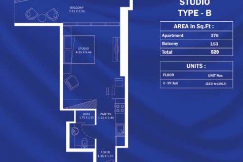 Apartment in Jumeirah Village Triangle, Dubai, UAE 1 room, 49 sq.m. № 636906 - photo 3