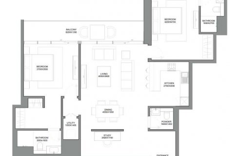 Byt v Dubai, SAE 2 ložnice, 127 m² Č.: 636909 - fotografie 3