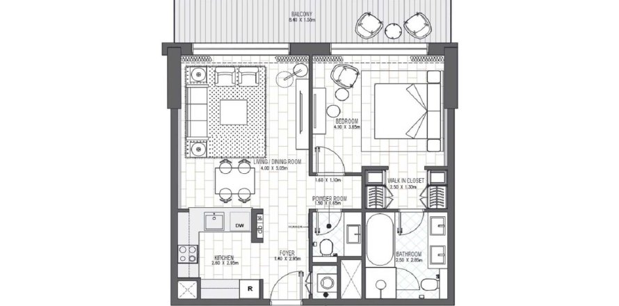 Muwaileh Commercial, Sharjah, BAE’de daire 1 yatak odası, 83 m&sup2; No 706272