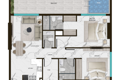 Apartmán v Dubai Land, SAE 1 izba č. 732447 - Fotografia 7