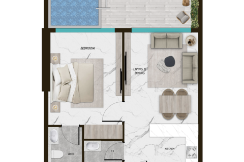 Apartmán v Dubai Land, SAE 1 izba č. 732447 - Fotografia 6