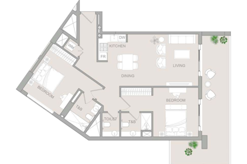 Wohnung zum Verkauf in Dubai Land, Dubai, VAE 1 Zimmer, 43 m2 Nr. 732450 - Foto 5