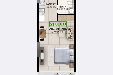 Купити квартиру в Dubai Land, Дубай, ОАЕ 1 кімната, 39м2, № 732448 - фото 3
