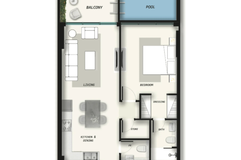 Müüa korter asukohaga Dubai Land, AÜE: 1 toaline Nr 732446 - pilt 5
