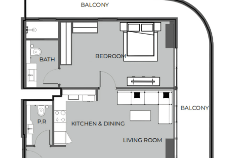 Apartemen di Dubai Land, UEA 1 ruangan, 41 m2 nomor 732449 - foto 15