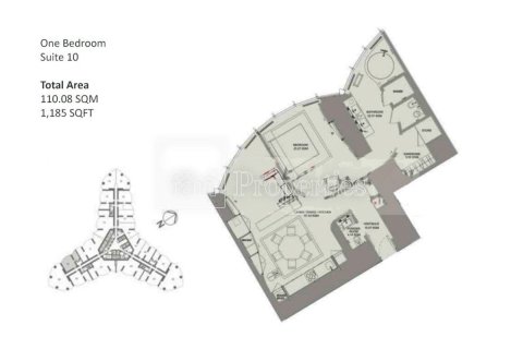Downtown Dubai (Downtown Burj Dubai), Dubai, BAE’de kiralık daire 1 yatak odası, 110 m&sup2; No 652175 - fotoğraf 22