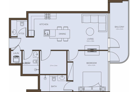 Apartment in Dubai, UAE 1 bedroom, 80 sq.m. № 690167 - photo 5
