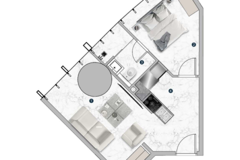 Купить квартиру в Дубай Марина, ОАЭ 1 комната, 61м2, № 690163 - фото 5