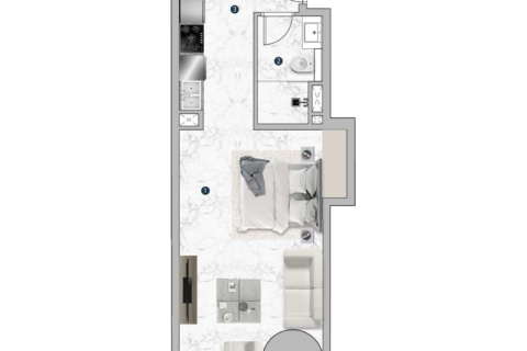 Купить квартиру в Дубай Марина, ОАЭ 1 комната, 61м2, № 690163 - фото 4