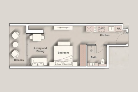 شقة للبيع في Al Jaddaf، دبي، الإمارات العربية المتحدة ، رقم 690165 - صورة 7