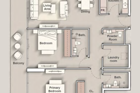 شقة للبيع في Al Jaddaf، دبي، الإمارات العربية المتحدة ، رقم 690165 - صورة 9
