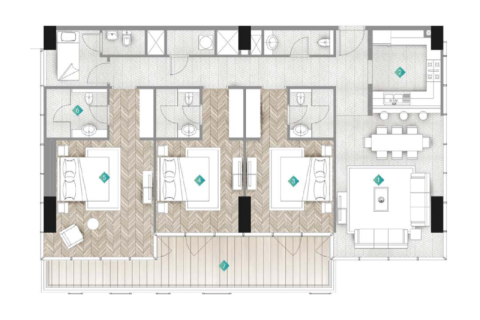 Apartman u Al Marjan Island, Ras Al Khaimah, UAE 1 soba, 47 m2 Br. 690161 - fotografija 9