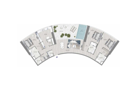 Byt v Maritime City, Dubai, SAE 1 ložnice, 75 m² Č.: 690166 - fotografie 9