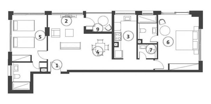 Appartement in Al Satwa, Dubai, VAE 2 slaapkamers, 95.09 vr.m. nr 700324