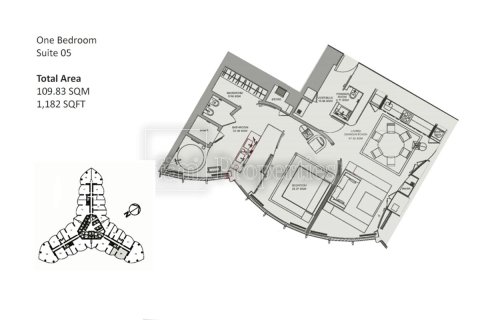 Apartmen di Downtown Dubai (Downtown Burj Dubai), UAE 1 bilik tidur, 109.8 meter persegi № 655883 - foto 30
