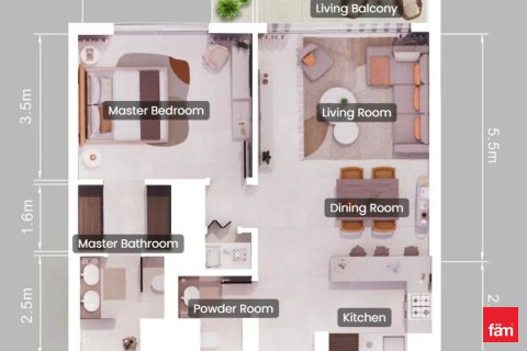 Byt v Dubai, SAE 1 ložnice, 75.4 m² Č.: 635850 - fotografie 17