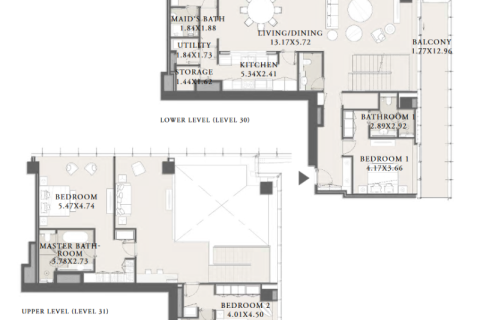 Dubai, संयुक्त अरब अमीरात में अपार्टमेंट, 1 बेडरूम, 108 वर्ग मीटर, संख्या 689758 - फ़ोटो 13