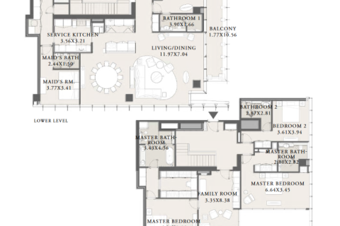 Dubai, संयुक्त अरब अमीरात में अपार्टमेंट, 1 बेडरूम, 108 वर्ग मीटर, संख्या 689758 - फ़ोटो 15