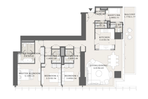 Dubai, संयुक्त अरब अमीरात में अपार्टमेंट, 1 बेडरूम, 108 वर्ग मीटर, संख्या 689758 - फ़ोटो 11