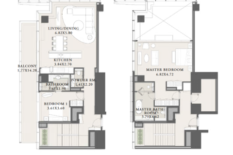 Dubai, संयुक्त अरब अमीरात में अपार्टमेंट, 1 बेडरूम, 108 वर्ग मीटर, संख्या 689758 - फ़ोटो 12