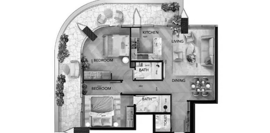 Apartamento em Al Reem Island, Abu Dhabi, EAU 2 quartos, 149.76 m2 № 714861