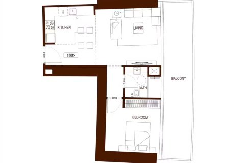 Apartman u Dubai, UAE 1 spavaća soba, 65 m2 Br. 760984 - fotografija 11