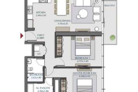 Penthouse in PARK VIEWS RESIDENCES in Zabeel, Dubai, UAE 1 bedroom, 69 sq.m. № 704983 - photo 6
