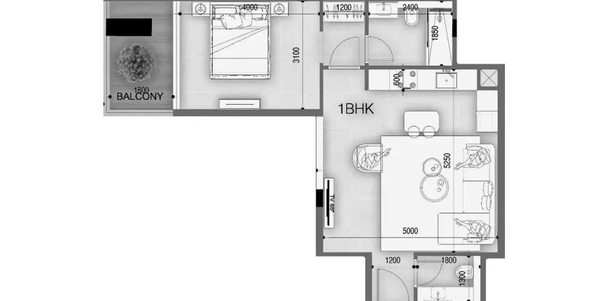 Byt v Peace Avenue v Jebel Ali, Dubai, SAE 1 ložnice, 65.96 m² Č.: 718324